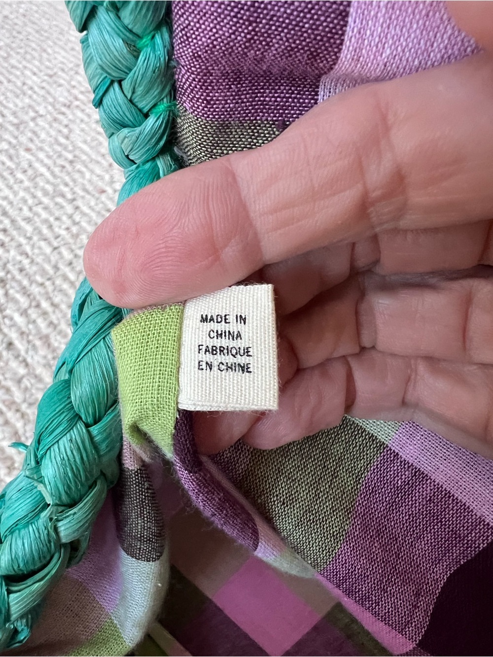 Anthropologie Pilcro and the Letterpress Rattan Woven Bag Purse Tote Green - Picture 12 of 12